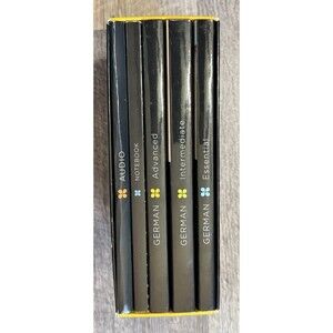 Living Language German Complete Set Essential Intermediate Advanced with CDs